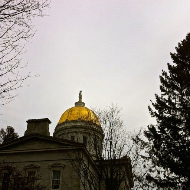 vermont state capital dome montpelier april